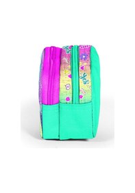 Resim Coral High Kids Pembe Su Yeşili Flamingo Desenli İki Bölmeli Kalem Çantası 12080 