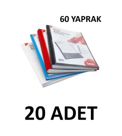 Resim 20 Adet 60 Yaprak Cepli Sunum Dosyası Karışık Renk Diğer 