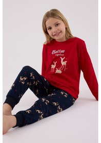 Resim Arnetta Kız Çocuk Kırmızı Pijama Takımı Ar3450-c-v2 Kırmızı 