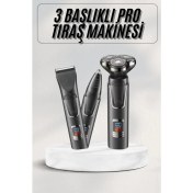 Resim Msa-Shop Yüksek Performanslı 3 Başlıklı Profesyonel Şarjlı Islak ve Kuru Kullanıma Uygun 