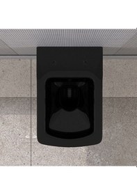 Resim Lucco Loop 53 CM Asma Klozet Siyah 