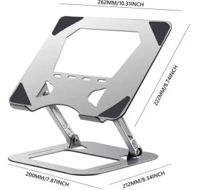 Resim Ermer Metal Laptop Notebook Standı Açı ve Yükseklik Ayarlı Alüminyum Stant Macbook 