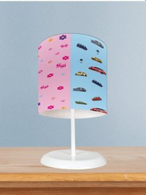 Resim Mekta Home Bebek Ve Çocuk Odası Kız Erkek Seksek Desenli Oyun Abajursı 