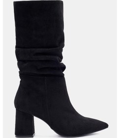 Resim Luna Kadın Siyah Topuklu Çizme Siyah 