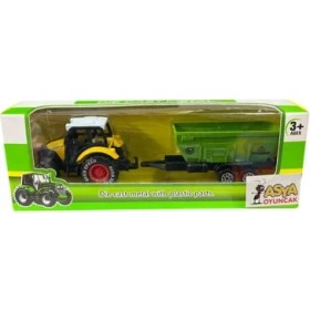 Resim Asya Oyuncak Metal Traktör 955-168-SARI 