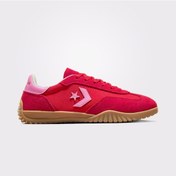 Resim Converse Run Star Trainer Unisex Kırmızı Süet Sneaker Düz A10371c Kırmızı 