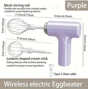 Resim Wangxi Mor Kablosuz Elektrikli El Blenderi Paslanmaz Çelik 1050 Devir Usb Şarj 800 Mah Kek Kurabiye 008 