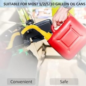 Resim Shkalacar Benzin bidonu boşaltıcı, sızdırmaz yedek set, benzin bidonu için matkaplı, tank manşonları, 1/2/5/10 galonluk çoğu benzin bidonu için uygundur (2 set, sarı) 