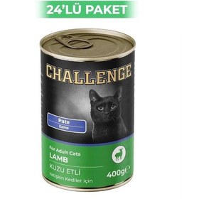 Resim Challenge Kuzu Etli Pate Kedi Konservesi 24 x 400 G 
