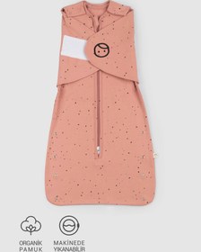 Resim Pelerin Uyku Tulumu 0-6 Ay Cosmos Pembe Organik Pamuk - Pembe Dots / 0-6 Ay 