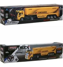 Resim Ctoy Uzaktan Kumandalı Sarı Tır ve Römork - 1:36 Ölçek (27 Mhz Direksiyon Kumandalı Rc Truck) 