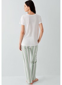 Resim Arnetta Kadın Beyaz Pijama Takım Ar3588-s-v2 Beyaz 