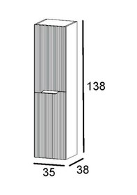 Resim Denko Tiran 100 Cm Beyoğlu Gri Banyo Dolabı Takımı Ve Boy Dolabı Beyaz 