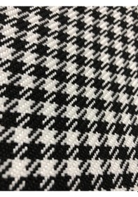 Resim Bakırcı Kumaş Döşemelik Kaz Ayaği Keten Kumaş Premium (Siyah-Beyaz) 100 x 140 cm 