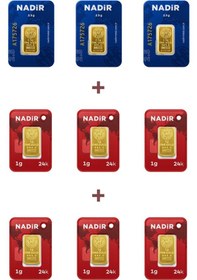 Resim Nadir Gold 24 Ayar 13,5 Gram Külçe Altın 3 Adet 2,5 Gram Külçe Altın + 6 Adet 1 Gram Külçe Altın 