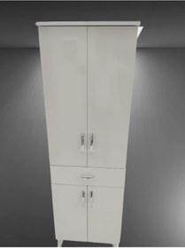Resim Çok Amaçlı Dolap Beyaz 180 Cm Hard Parlak Suntalem El Yapım 