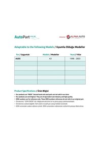 Resim Audi A3 İçin Sağ Cam Kriko Motor Kapağı 