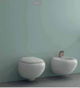 Resim Bocchi Strata Klozet + Yavaş Kapanır Kapak Parlak Beyaz 
