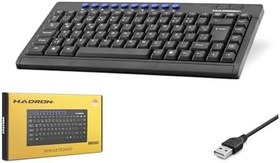 Resim Hadron HDX2602 Türkçe-Q Multimedia 1.40mt USB Kablolu Mini Klavye - Siyah 
