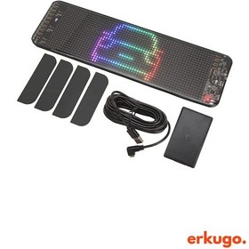 Resim Telefon App Kontrollü Programlanabilir Araba Led Ekranı, Uzaktan Kumandalı Kayan Yazı Emoji Led 