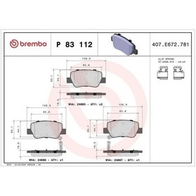 Resim Brembo P83112 Arka Fren Balatasi 0446605040 0446605041 0446605042 