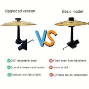 Resim 1 Adet Mini Vurmalı Çalgı Seti, Kurulum Gerektirmez, Havalandırma Klipsli, Zil, Ritim Cihazı, Eğlenceli Araba Hava Çıkışı Dekoratif Aksesuar, ABS Alaşım, Hafif Yapı, Davul Aksesuarları, Mini Sembol Araba Davul Seti, Mini Davul Ekipmanı, Araba Davulu 