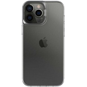 Resim CaseWorld Iphone 14 Pro Uyumlu Kapak Lens Standlı Sararmaz Şeffaf Silikon Kılıf - Siyah 