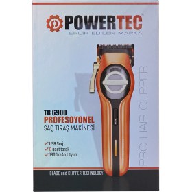 Resim Powertec TR- 6900 Profesyonel USB Type- C Şarj Girişli Saç Tıraş Makinesi 