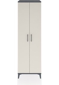 Resim Hyperion Dolap 3 Raflı 2 Kapaklı Tek Askılı 60x44x195 Antrasi... Antrasit 