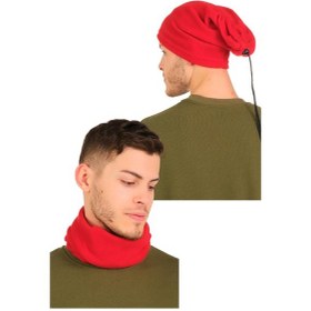 Resim Elif İç Giyim Unisex Polar Boyunluk 2'li Set Kırmızı 