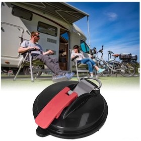 Resim Lemestar Kalıcı Tutucu Ev Ve Kamp Çiftliği Kullanıma Uygun 100 Pound Yük Taşıyan Siyah-kırmızı Vakum Emici Çelikli Demirli Çanta Bağlama Aleti 