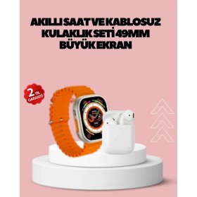 Resim Watch 9 Max Akıllı Saat 45 mm Geniş Ekran Kulaklık Seti 