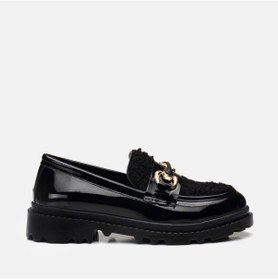 Resim Mary Jane Siyah Kadın Tokalı Loafer Siyah 