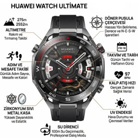 Resim Huawei Watch Ultimate 2 Akıllı Saat Safir Cam Likit Metal Gövde (Huawei Türkiye Garantili 