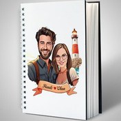 Resim Deniz Feneri ve Aşkımız Karikatürlü Defter 
