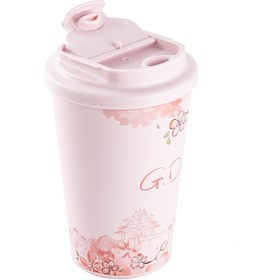 Resim Tantitoni KAKE PEMBE SAKURA DESENLİ PASLANMAZ ÇELİK TERMOS BARDAK 380ML 