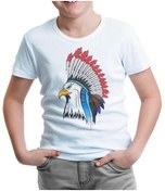 Resim Indian Flying Beyaz Çocuk Tshirt 