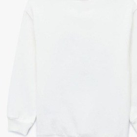 Resim Koton Erkek Bebek Pamuklu Uzun Kollu Bisiklet Yaka Baskılı Sweatshirt Ekru 