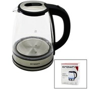 Resim Robinanka Cam - Ledli Kettle 1.8lt 1500w Çelik Taban - Krom Kapak 360° Gövde Plastik Kulp 