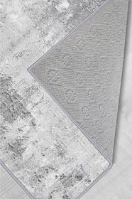 Resim Rovigo Dijital Baskı Yıkanabilir Kaymaz Taban Salon Halısı RVG1063, Gri, 80 x 300 