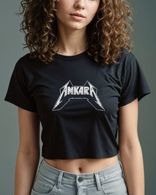 Resim Ankara Metalcisi Crop Tişört 