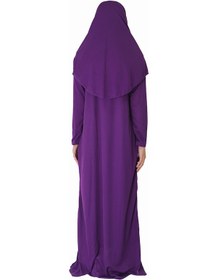 Resim Zehranaz Namaz Elbisesi Koyu Menekşe Moru Fermuarlı Namaz Elbisesi Koyu Mor 