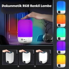 Resim Cosmostech DY20 Mini Hıfı Rgb Aydınlatmalı, Alarm Saat, Uyku Modlu, Bluetooth Kablosuz Speaker Hoparlör 
