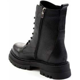 Resim Siyah Hakiki Deri Kadın Bot & Bootie K02028600603 Siyah 