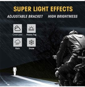 Resim Shineyee 60w 6000lm Yuvarlak Led Melek Gözü Işık Çubuğu 6000k/3000k Beyaz+sarı Işık Motosiklet Off 