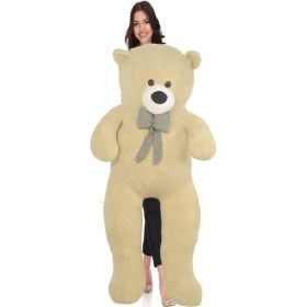 Resim Sole % 100 Yerli - Papyonlu Sevimli Büyük Peluş Ayıcık, 130 cm 