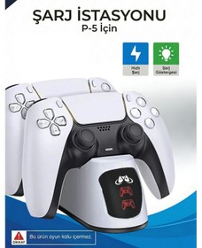 Resim Ps5 Joystick Şarj Standı Dualsense Göstergeli Şarj Istasyonu 
