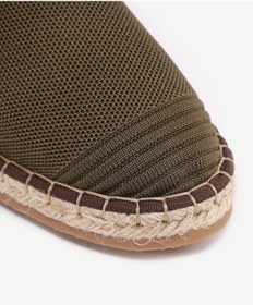 Resim Yargıcı Triko Örme Bağlı Espadril Haki 