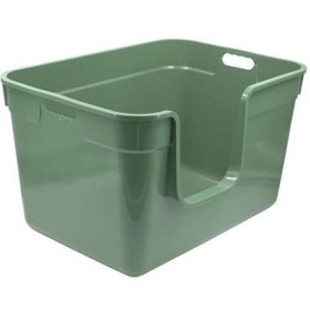 Resim Petwork Tanos Yarı Kapalı Kedi Tuvaleti - Soft Yeşil 