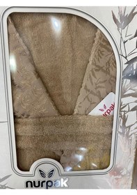 Resim Nurpak Bambu Tek Bornoz Kahve Kahverengi 